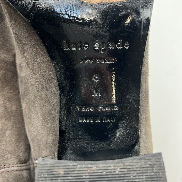 Kate Spade Scalloped Trim Heeled Chelsea Boots - Size 8 - G86-4 - Picture 7 of 8